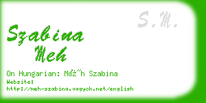 szabina meh business card
